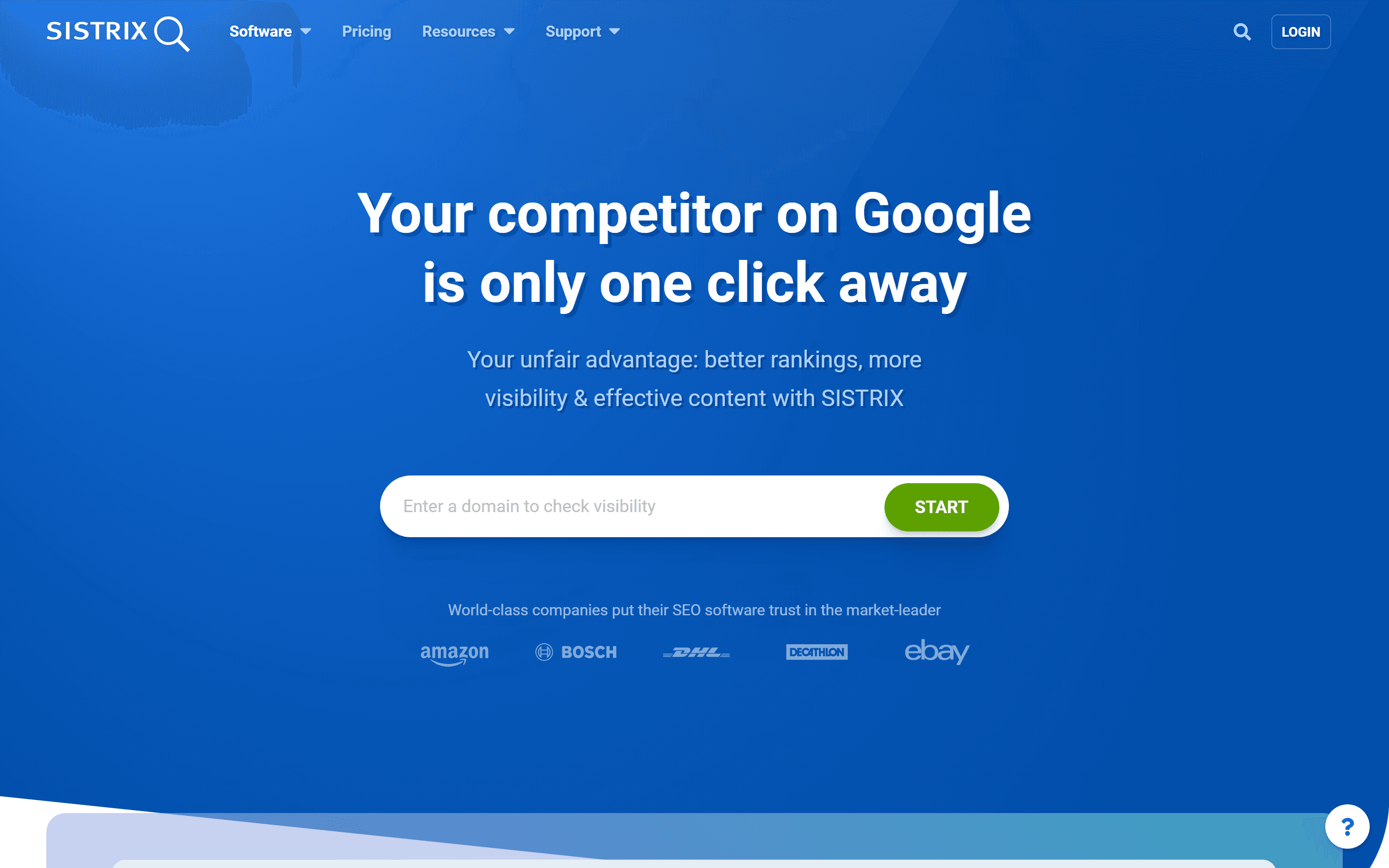 SISTRIX homepage screenshot